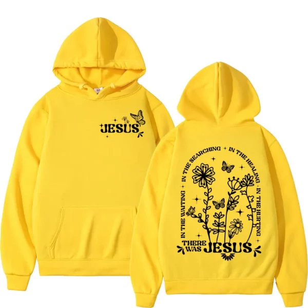 Sweat à capuche graphique avec verset de la Bible de jésus, fleurs sauvages, édition limitée chrétienne, Streetwear, décontracté, mode, pulls surdimensionnés – Image 7