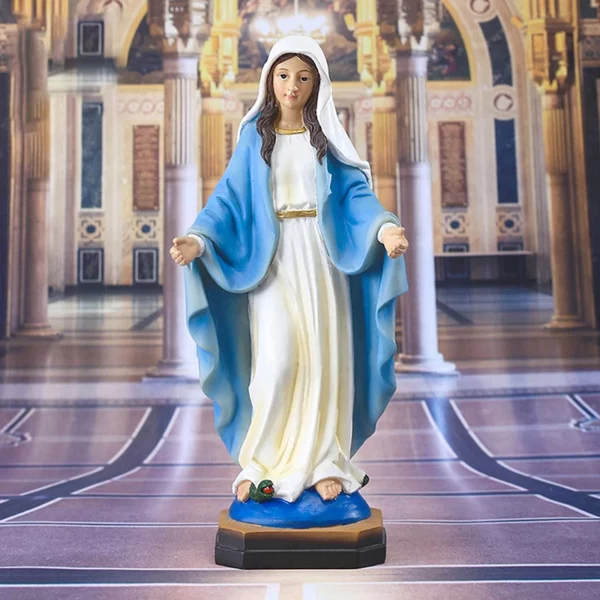 maveraHMA56、21 Pc figurine de fête des mères ornements vierge marie jésus Statues religieuses résine artisanat décoration de la maison Figurines – Image 11