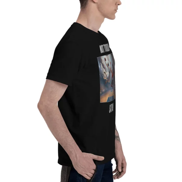 Pas aujourd'hui Satan T-Shirts pour hommes jésus vs Satan jouant au basket-ball col rond 100% coton à manches courtes T-Shirts vêtements d'été – Image 3