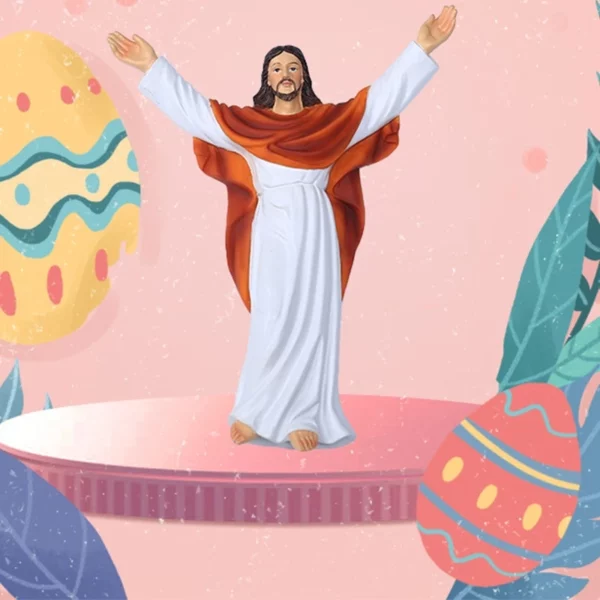Figurine jésus chrétien en résine peinte à main, figurine catholique, artisanat, ornement, livraison directe – Image 2