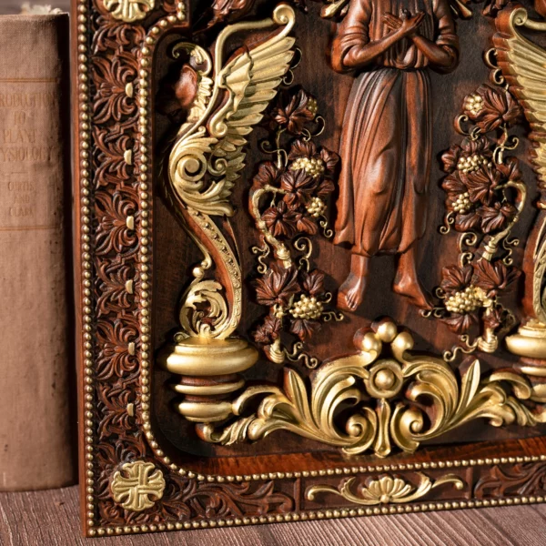 Jésus-Christ Icône de l'Ascension Jésus et Lion en bois, Statue chrétienne, Meilleur cadeau pour les disciples – Image 9
