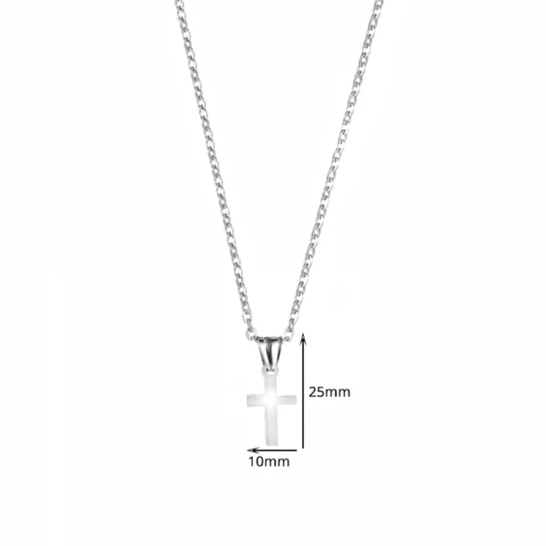 Mode petit pendentif croix de jésus femme or argent couleur foi chrétienne croix collier pour femmes bijoux religieux cadeau 2025 – Image 10