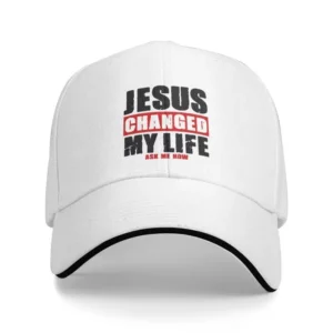 Casquette de baseball classique unisexe, chapeau réglable pour papa, hommes et femmes, Hip Hop, Christ Jésus a changé ma vie