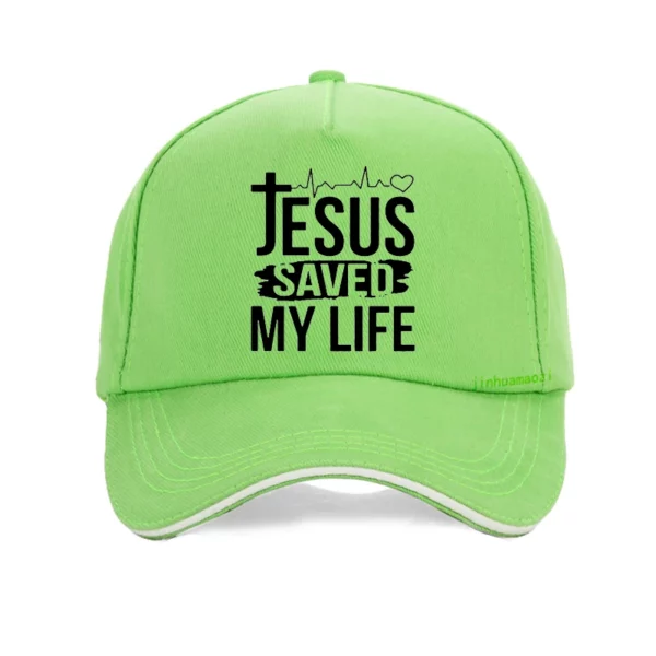 Chapeau d'été imprimé jésus sauvé ma vie casquette de baseball j'appartiens à jésus casquettes hommes coton Christ Religion fe chrétienne chapeaux – Image 7