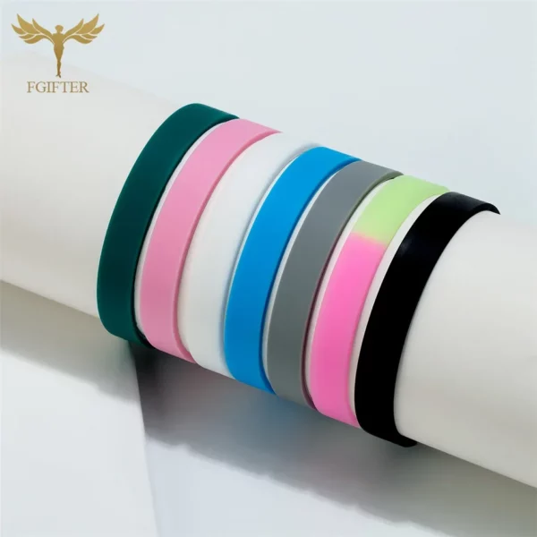 Bracelets en acier inoxydable avec symboles de poisson de Jésus, bijoux de religion chrétienne Lchthus, bracelet en caoutchouc coloré, bracelets simples – Image 21