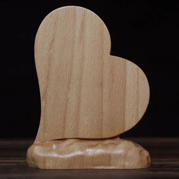 Figurine en Bois en Forme de Cœur d'Amour Catholique, Statue de Jésus Sainte Famille Carimplantée pour la Maison, Chambre à Coucher, Salon, Décor de Bureau – Image 8