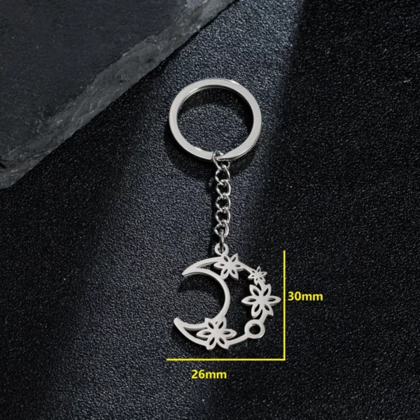 Porte-clés croix de Jésus pour femme, cerceaux en acier inoxydable, bijoux faits à la main, clé de voiture bricolage, mode gothique, christianisme – Image 8