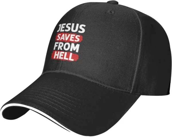 Casquette de baseball réglable pour hommes et femmes, chapeau adulte unisexe, Jésus sauve de l'enfer – Image 9