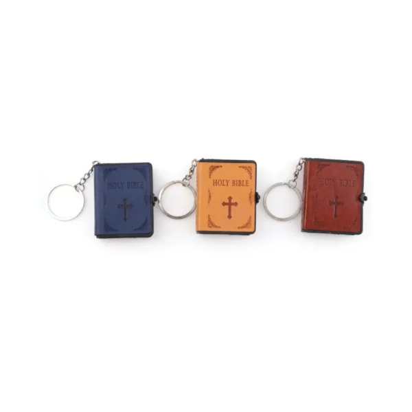 Porte-clés Bible Version anglaise lisible, Mini clé croisée exquise, pendentif chrétien, écriture sacrée, Souvenir religieux – Image 7