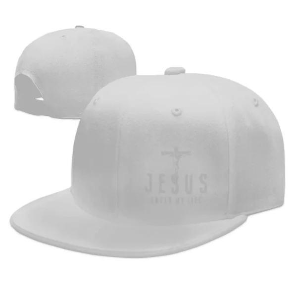 Casquette de baseball réglable pour homme, chapeaux Snapback croisés, billet plat, camionneur chrétien, Jésus a sauvé ma vie, cadeau papa, mari – Image 7