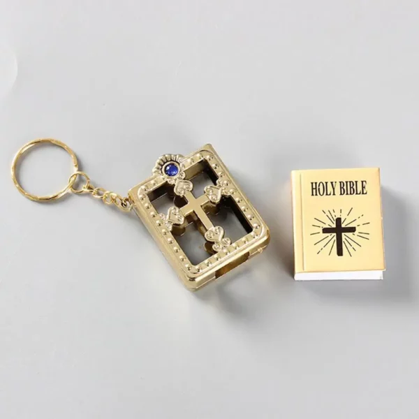 Mini porte-clés de salle de bain LY BIBLE pour femme, croix de Jésus chrétien, porte-clés musulman, breloque pour sac, prière, bénédiction de Dieu, accessoires de porte-clés, anglais