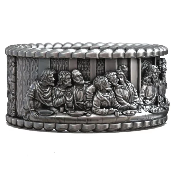 Bagues en argent Sterling massif 925, 15g, le dernier groupe de dîner, jésus-Christ ang Twelwe, personnalisées, plusieurs tailles 6-13 – Image 2