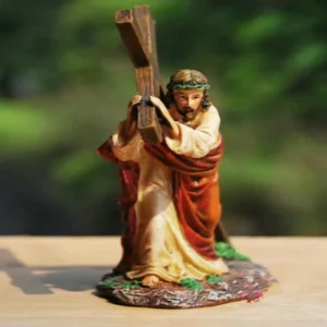 Statue de Crucifix en résine, croix de jésus, figurine du Christ, accessoires religieux catholique, décor, 1 pièce