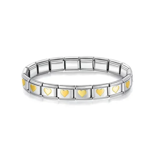 Coeur croix papillon italien breloque lien en acier inoxydable doré Bracelets bricolage faisant 9mm perles rétro Bracelet bijoux en gros – Image 38