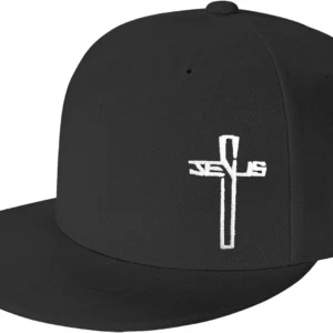 Chapeaux Snapback réglables pour hommes, casquette de baseball simple Hip Hop brodée, bec à bord plat croisé chrétien de Jésus