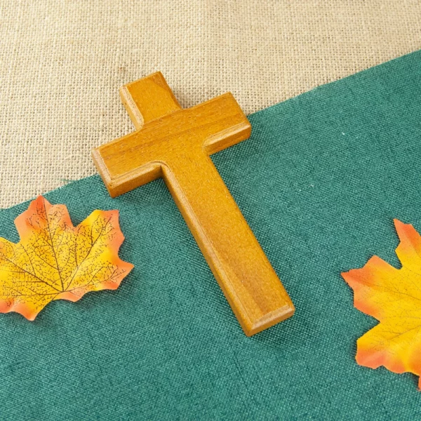 Croix religieuse en bois pour la décoration de l'église, croix chrétienne de naissance, cadeau religieux, pasteur et évêque, rituel religieux, deux tailles – Image 3