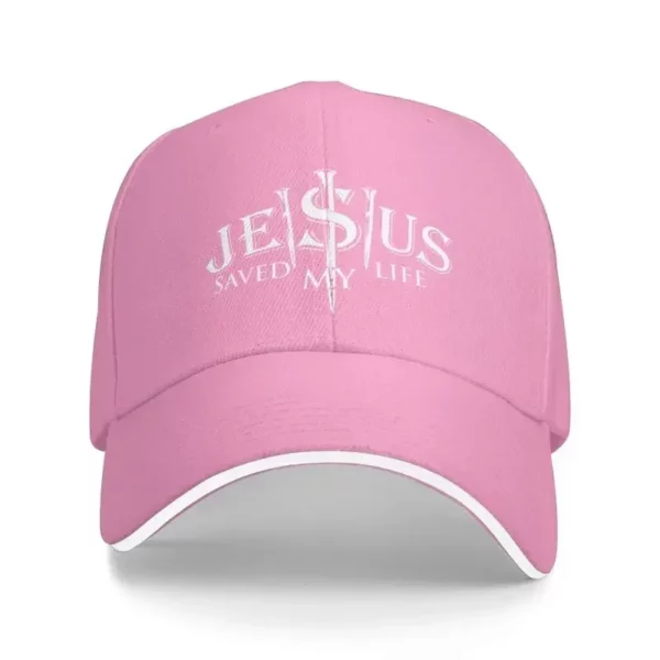 Casquette de Baseball personnalisée jésus sauvé ma vie, Protection solaire pour femmes et hommes, réglable, Religion du Christ, foi chrétienne, chapeau de papa, été – Image 7