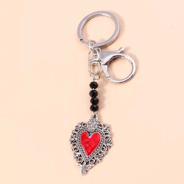 Aihua-Porte-clés croix inversée pour hommes et femmes, pentagramme Steampunk vintage, porte-clés de voiture, croix gothique SAFLucifer – Image 22