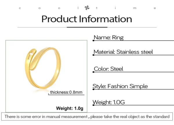 COOLTIME croix anneaux en acier inoxydable pour femmes taille réglable bague bijoux fiançailles anniversaire cadeau 2025 nouveau – Image 12