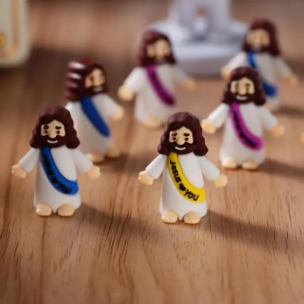 Statues de jésus miniatures en PVC, 50 pièces, figurines religieuses de table, décorations cadeaux de noël, pâques, Halloween, fête – Image 5