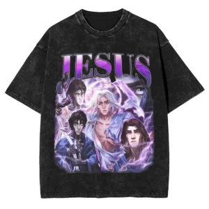 T-Shirt Jesus Viktor Arcane 2 League Of ATIONS end, Harajuku T Shirts, Short-Sleeve Streetwear, Y-Summer Cotton, Big Size Top Tees