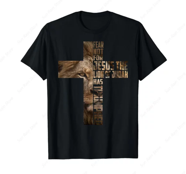 T-Shirt croix chrétien Jésus discutant de la tribu Juda – Image 12