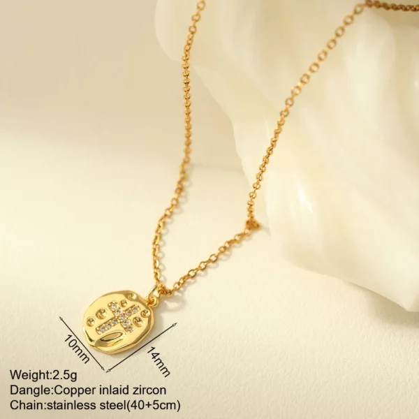 Croix Collier Pour Les Femmes Bohème Jésus Vierge Marie Choker Boho Zircon Colliers En Acier Inoxydable Longue Chaîne Nouveau Dans le cou Bijoux – Image 43