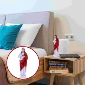 Ornements religieux de Jésus pour la décoration d'église, statue de modèle de maison de simulation de figure, artisanat de bureau, décorations en plastique