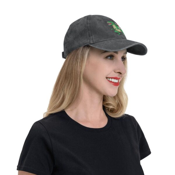 Casquette de Baseball pour Homme et Femme, Parodie de Dinosaure d'Équitation, Vorannosaure Rex TRex, Casquette à Visière, Chapeau d'Ombre de Soleil de Jésus – Image 16