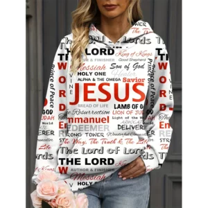 Sweats à capuche College 3D pour femmes, sweats à capuche PVD, pulls Hip Hop Streetwear, survêtements Harajuku, vêtements unisexes pour femmes, lettre de Jésus