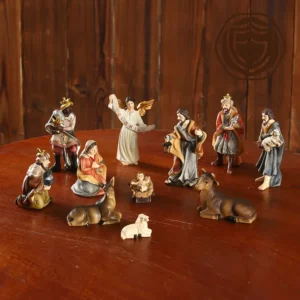 Ensemble de 11 pièces de décoration, 10cm, Christ, naissance de jésus, cadeaux, scène de nativité, artisanat en résine, décoration de noël, Figurines gothiques