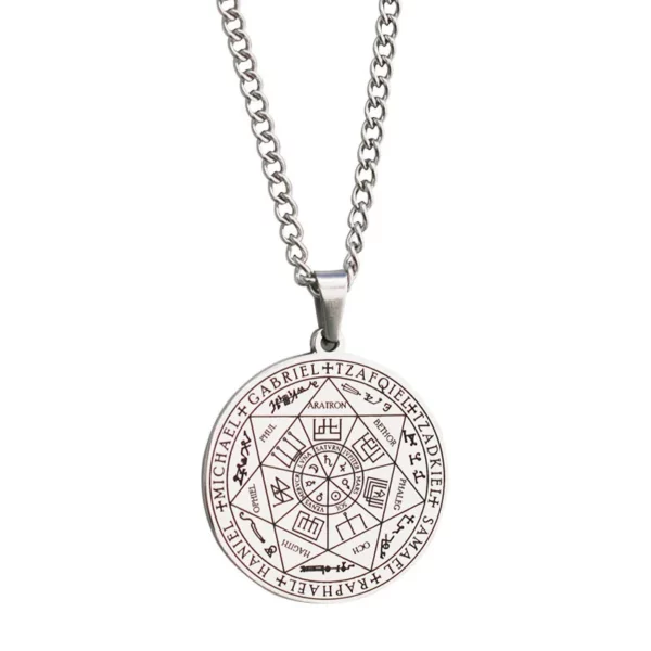 HNSP Hells Angels – collier en acier inoxydable 316L pour hommes et femmes, pendentif Talisman de salomon, protection de la Religion, accessoires bijoux – Image 9