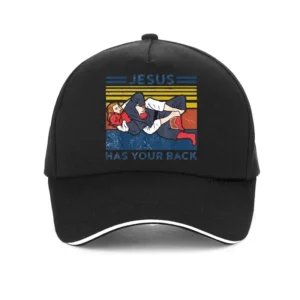 Hommes jésus a votre dos Jiu Jitsu Vintage chapeau chrétien Kawaii femmes hommes casquette de Baseball été golf casquettes de relance réglables