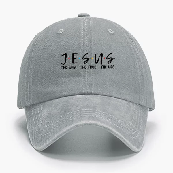 DistMurcia-Casquette de Baseball Noire pour Femme, Chapeau en Maille, Imprimé JESUS, Foi Chrétienne, Rétro, Respirant – Image 3
