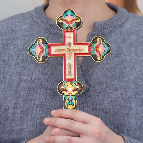 Croix d'or orthodoxe, icône de la Passion de jésus, ornements d'église, décorations d'autel pour la maison, cadeaux de Festival religieux – Image 17