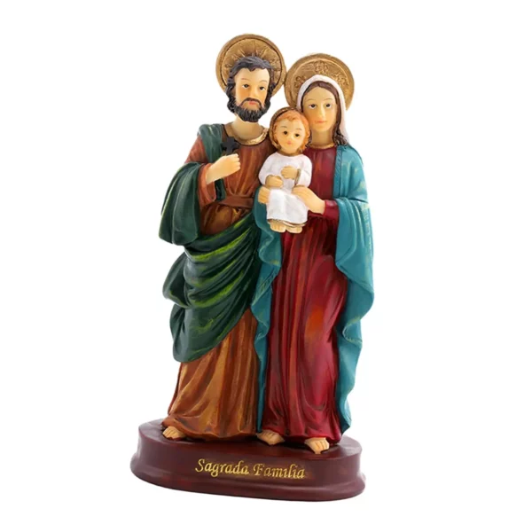Statue de la Sainte Famille de Jésus, Figurine Artisanale à Collectionner, Sculpture de Scène de la Nativité pour Salon, Décoration de Bureau à Domicile, Ornement – Image 8