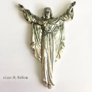 Statues de bricolage catholique Juesus, Cruz Madera 14 routes tristes, statut Christ, accessoires en alliage de zinc, décoration de la maison de prière
