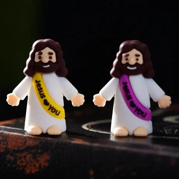 Statues de jésus miniatures en PVC, 50 pièces, figurines religieuses de table, décorations cadeaux de noël, pâques, Halloween, fête – Image 32
