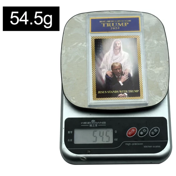 Carte de note en papier Donald Trump 2024, président américain, supports de jésus avec Trump Make America Great Again, cadeau de Collection de cartes à collectionner – Image 5