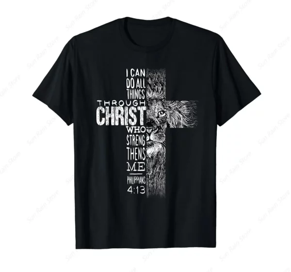 T-Shirt croix chrétien Jésus discutant de la tribu Juda – Image 7