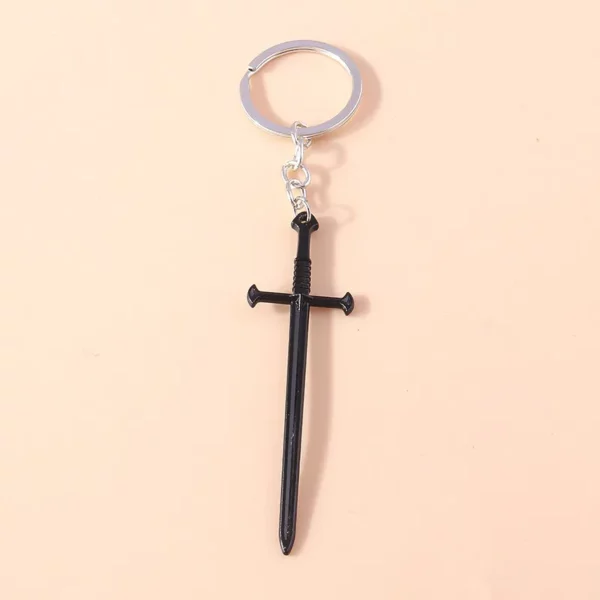 Aihua-Porte-clés croix inversée pour hommes et femmes, pentagramme Steampunk vintage, porte-clés de voiture, croix gothique SAFLucifer – Image 20