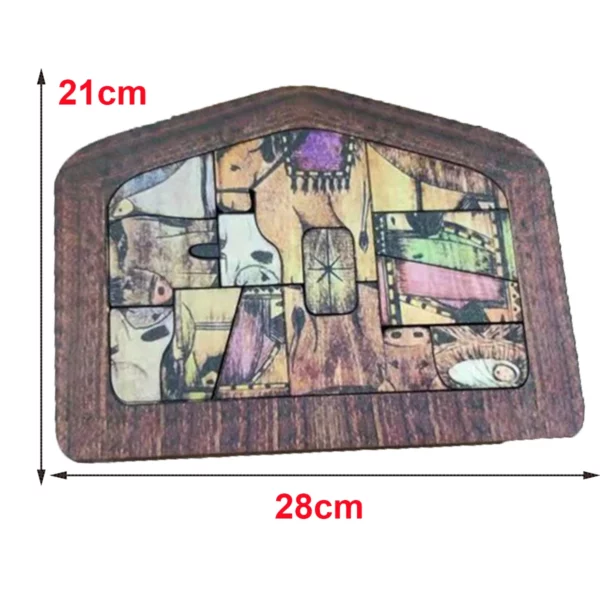 Puzzle de Jésus en bois pour la décoration de la maison, jeu de puzzle de Noël, conception unique brûlée, bureau drôle, FigAuckland, Nativité – Image 26