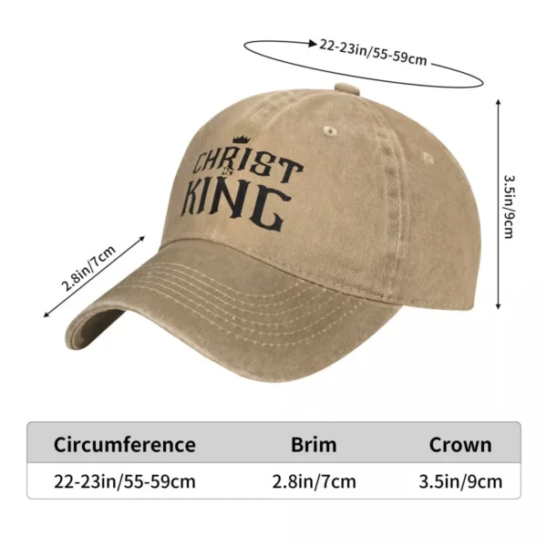 Casquette de baseball King pour hommes et femmes, chapeaux, protection de visière, casquettes de Jésus-Christ – Image 4