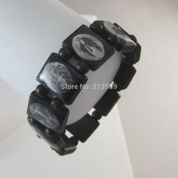 Bracelet en bois de mode pour la remise des diplômes, salle de bain TCH, LIC IBurgos, SAINTS, JESUS, CROSS VIRGIN, MARY, TENG, GE RELIGITITUNISEX, pièce unique – Image 2